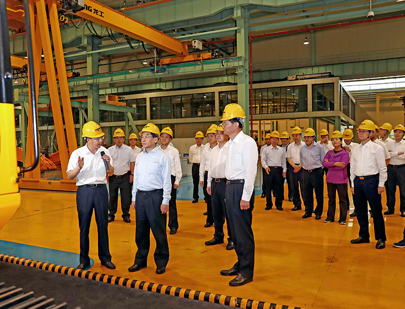 福建省委于伟国率省委检查组深入龙工龙岩基地视察指导工作